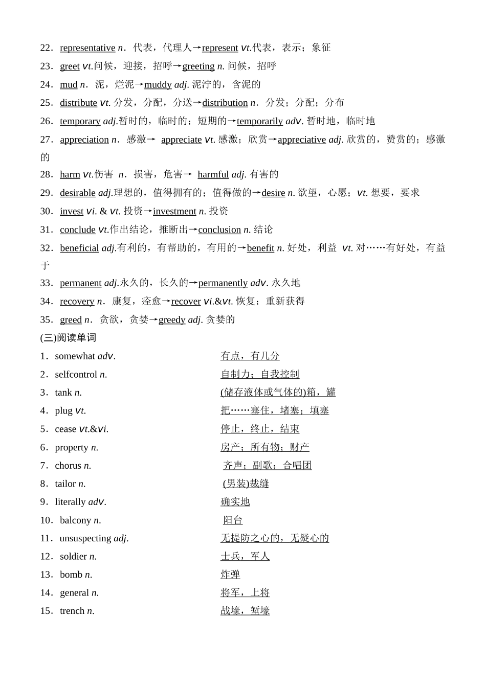 Unit 11 Conflict and compromise（核心单词+词形转换+词汇精讲+熟词新意+写作迁移）-年高三一轮名校培优筑基复习方案(北师大2019) 解析版.docx_第3页