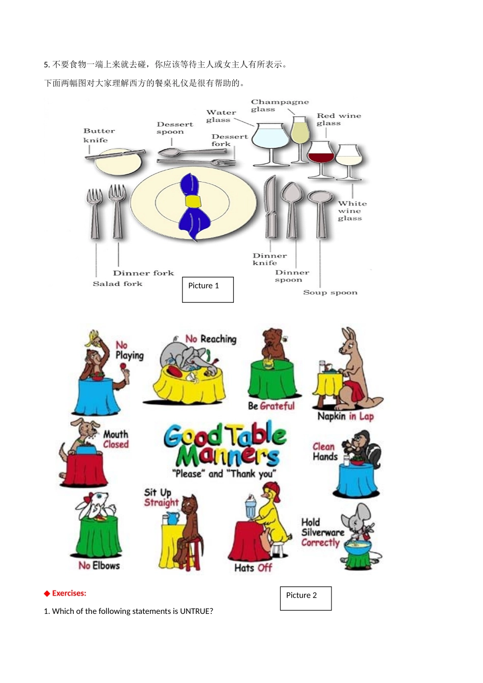 专题 06 英美文化阅读理解专项：西方餐桌礼仪+英国酒吧文化-  2024年高考英语常考英美文化阅读专练+素材积累.docx_第3页