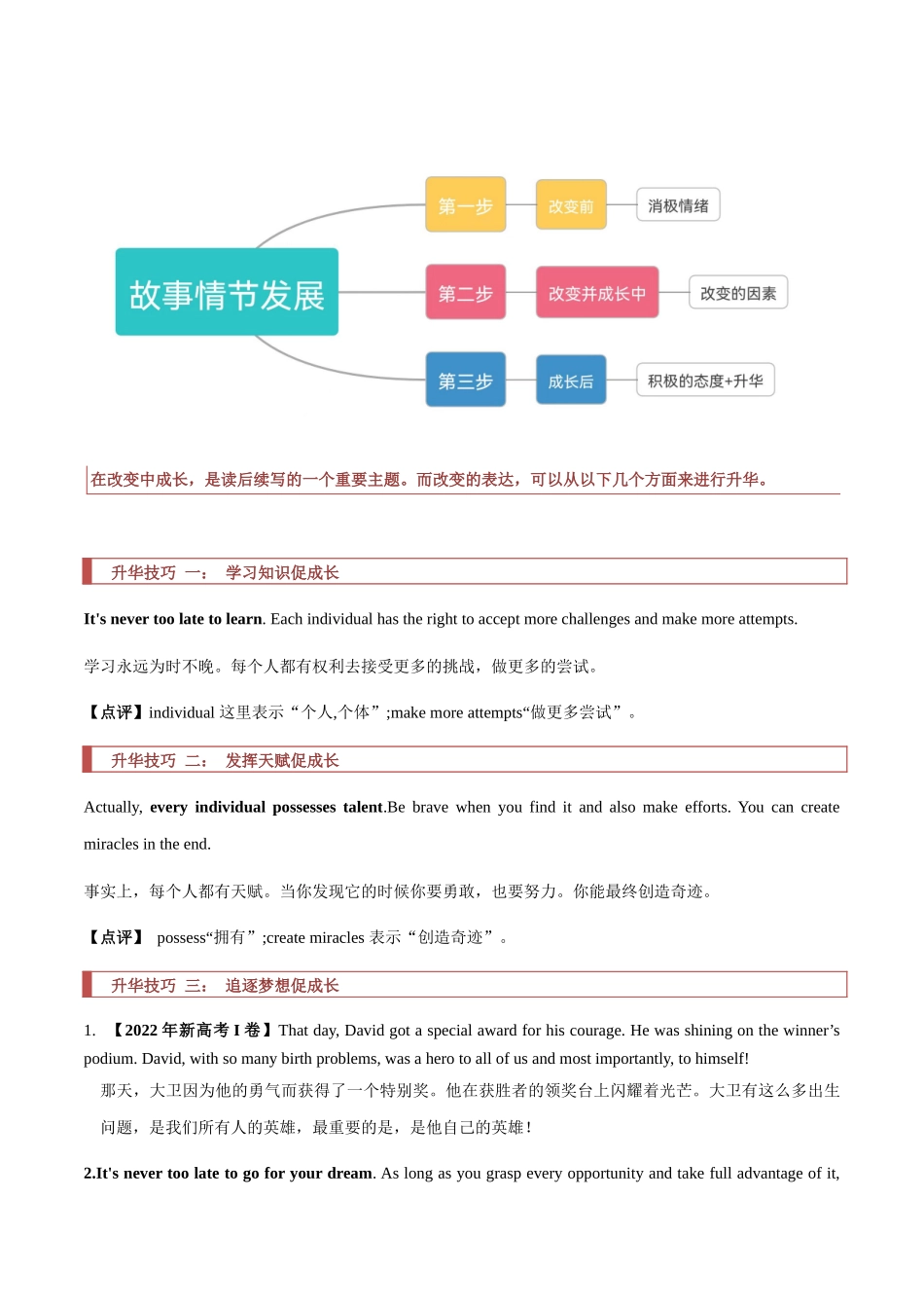 专题 08 读后续写主旨升华之万能公式 --高分突破+万能金句.docx_第3页