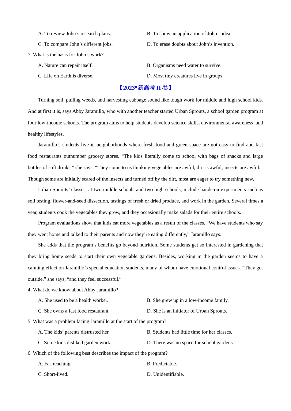 考点巩固卷13 阅读理解之记叙文（原卷版）.docx_第2页