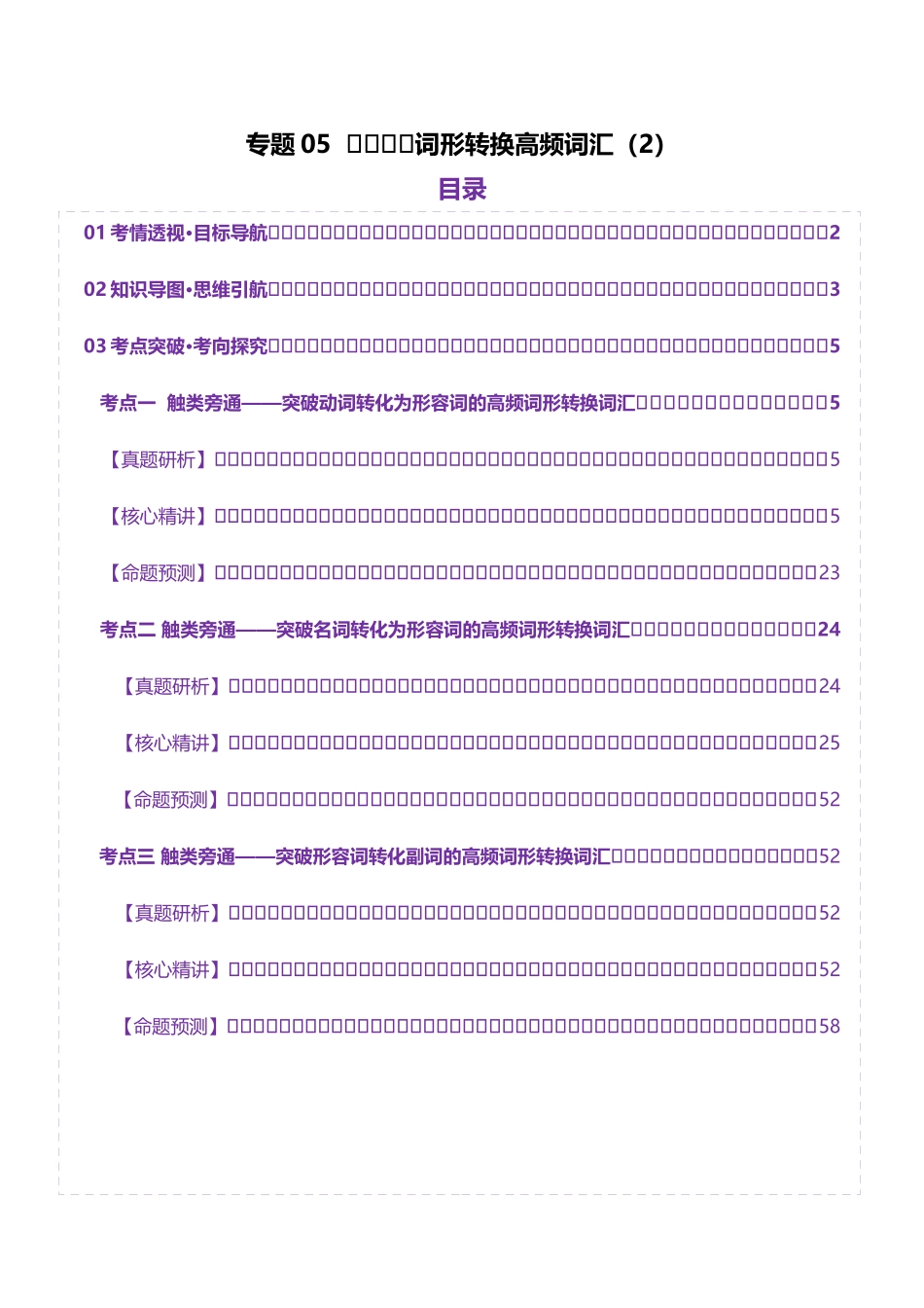 词汇知识 专题05 语法填空词形转换高频词汇（2）（讲义）（教师版）.docx_第1页