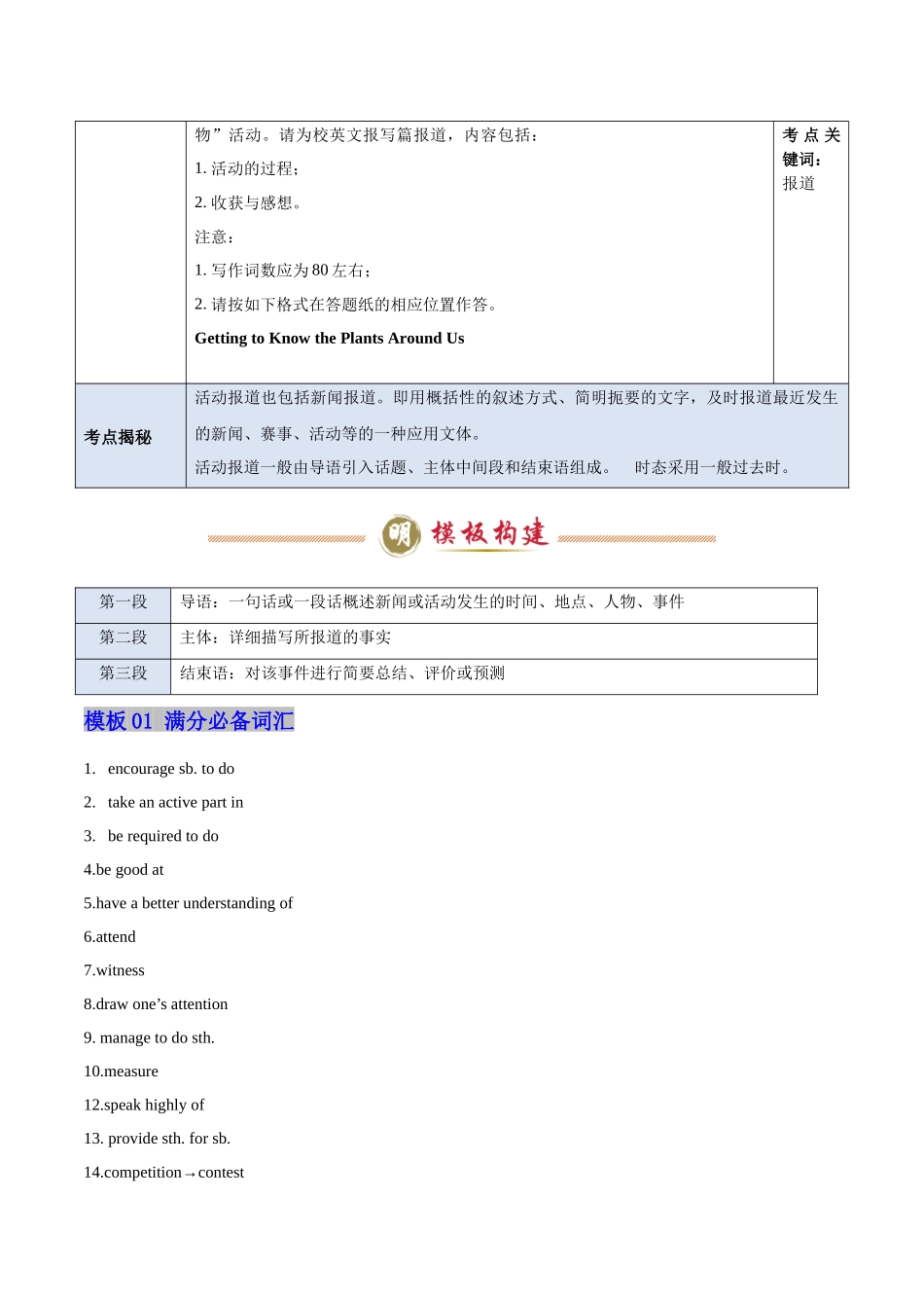 模板03 活动报道-解析版（答题模板）.docx_第2页