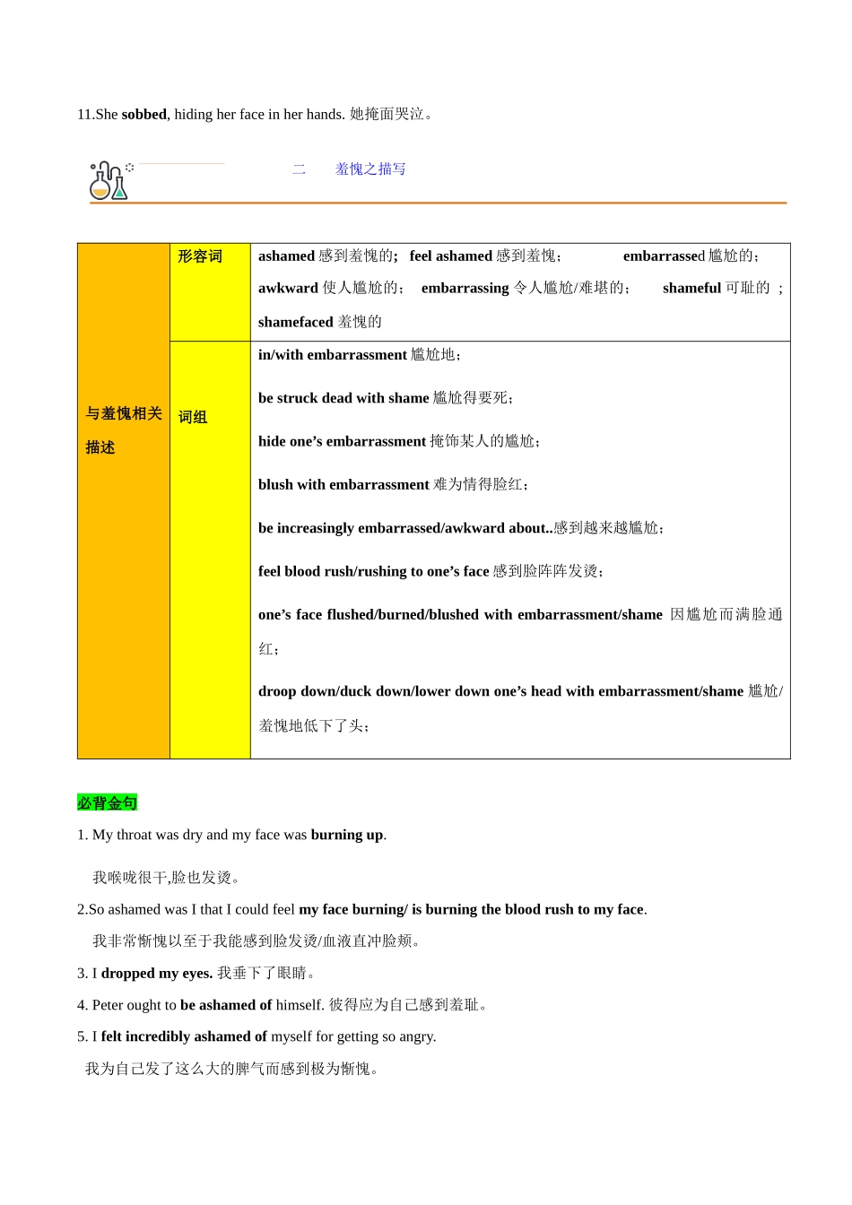 专题 16 读后续写之心理描写（悲伤、羞愧、消沉、气馁、后悔、遗憾等） --.docx_第3页