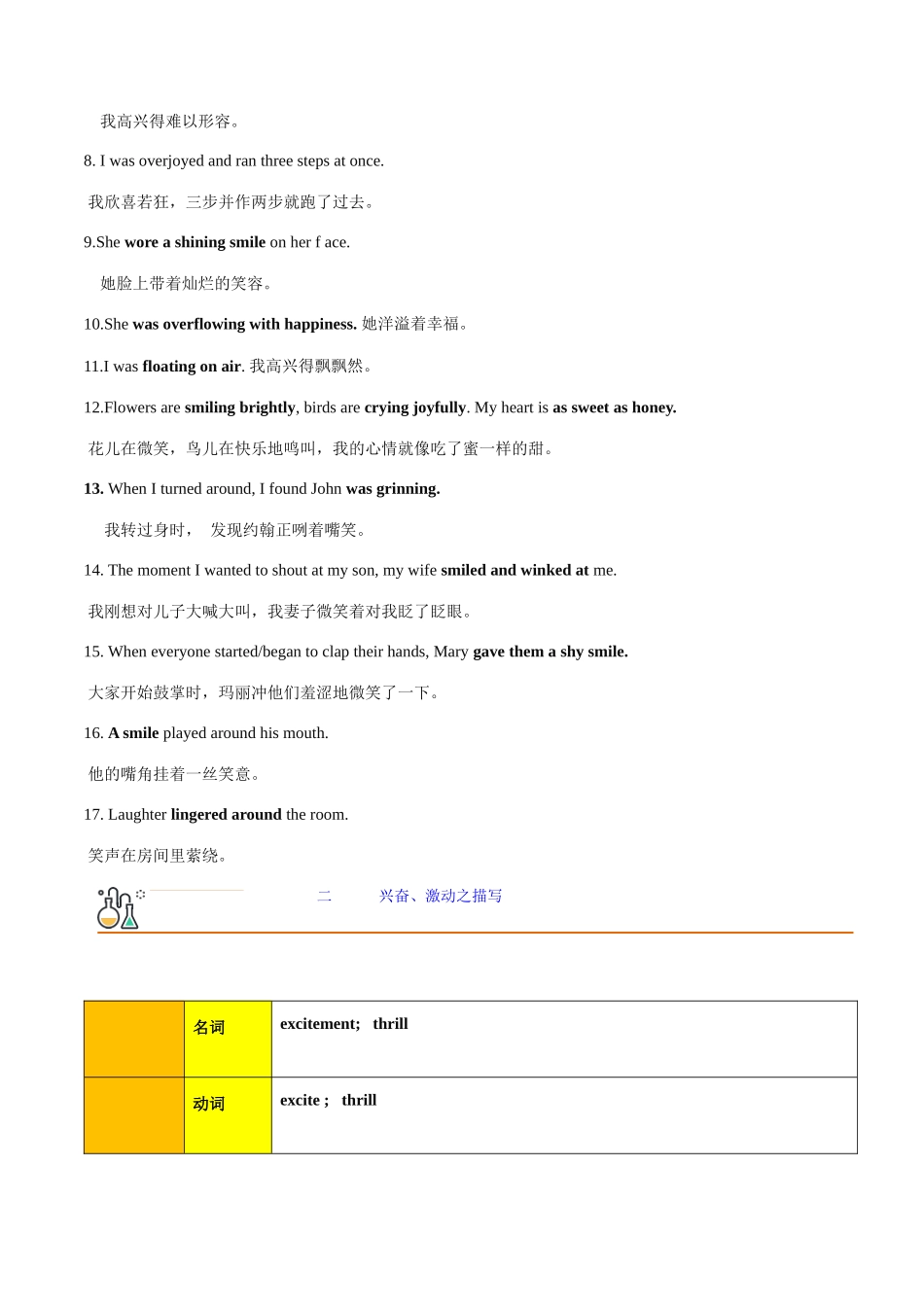 专题 17 读后续写之心理描写（高兴、激动、兴奋等） --.docx_第3页