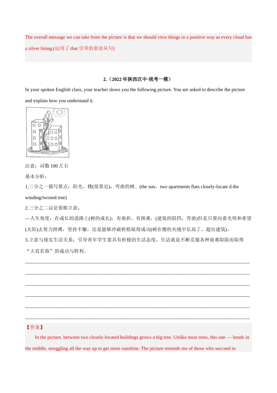 专题 24 话题分类写作模板背诵+图画作文（开放式写作）--.docx_第3页