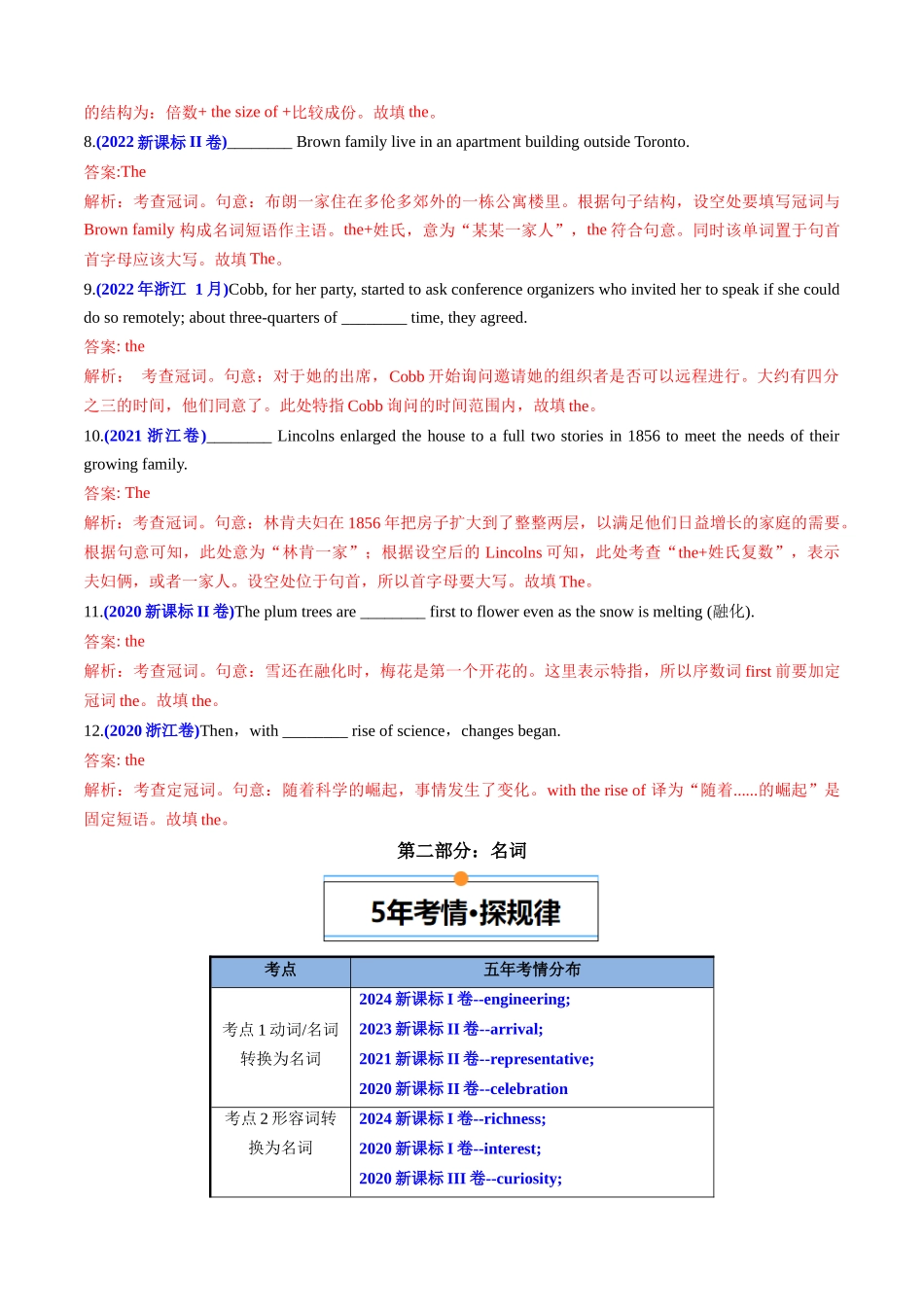 专题01 冠词、名词、代词、介词和介词短语(新高考专用)(解析版).docx_第3页