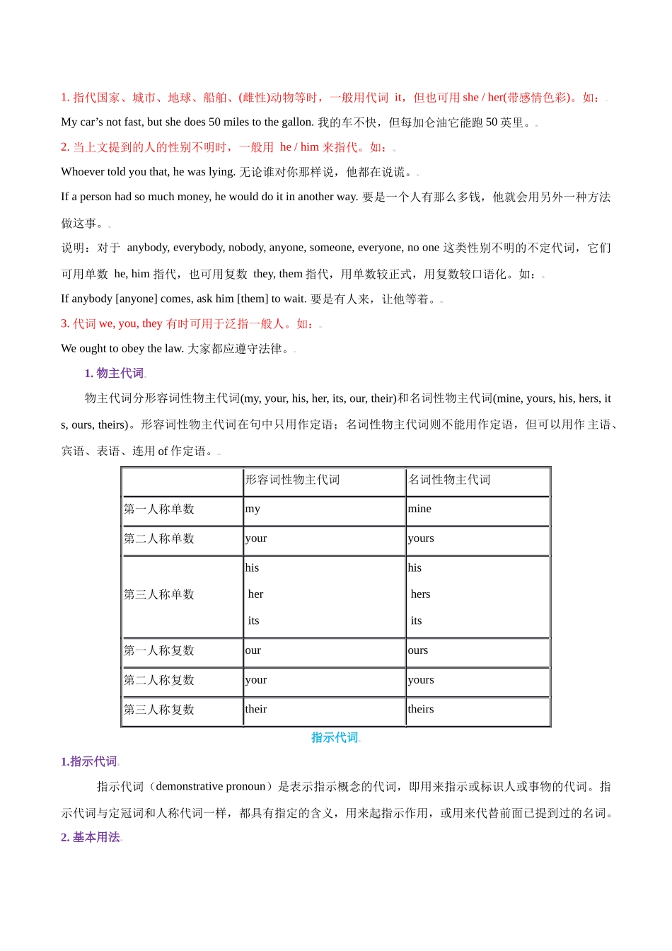 第04讲 代词、介词、冠词（精讲）原卷版.docx_第2页