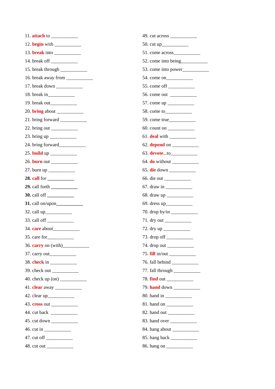 第05讲 完形填空高频短语分类+完形填空高频词分类背诵+检测-（讲义）（检测版）.docx_第2页