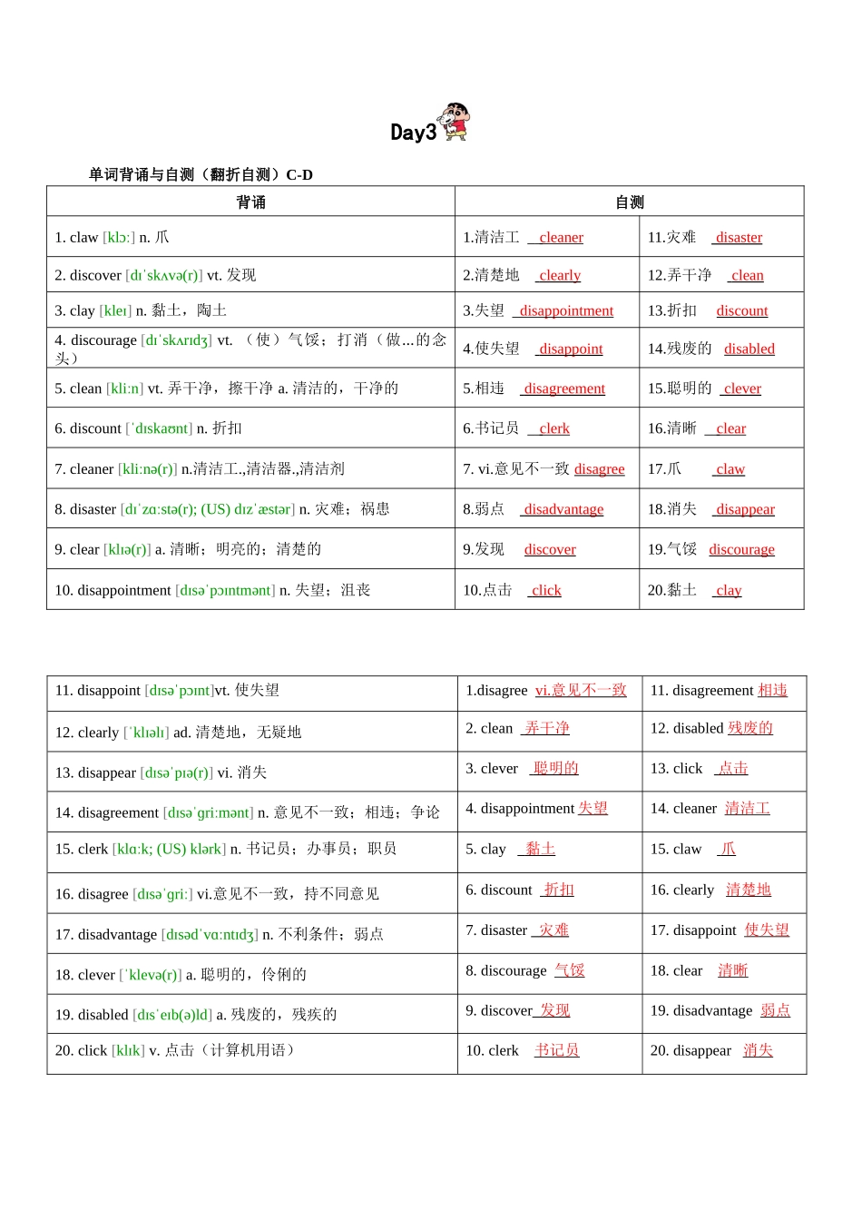 第5轮：高考英语词汇3500词高频词汇记背手册10天默写（高考英语单词）教师版.docx_第3页