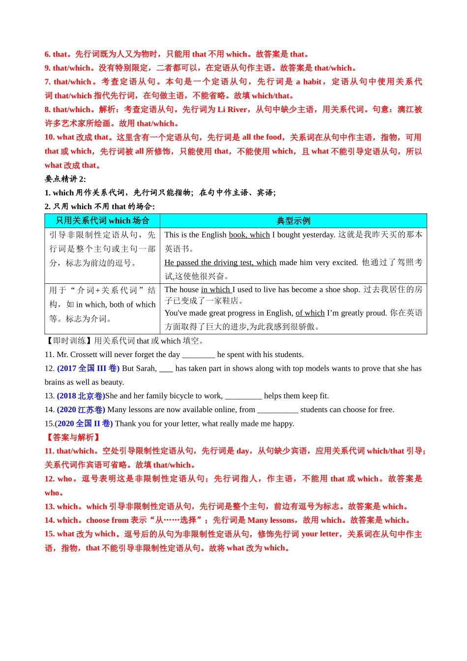 专题01++定语从句十大考点归纳（清单）+-2024年高考英语一轮复习知识清单（全国通用）（解析版）.docx_第3页