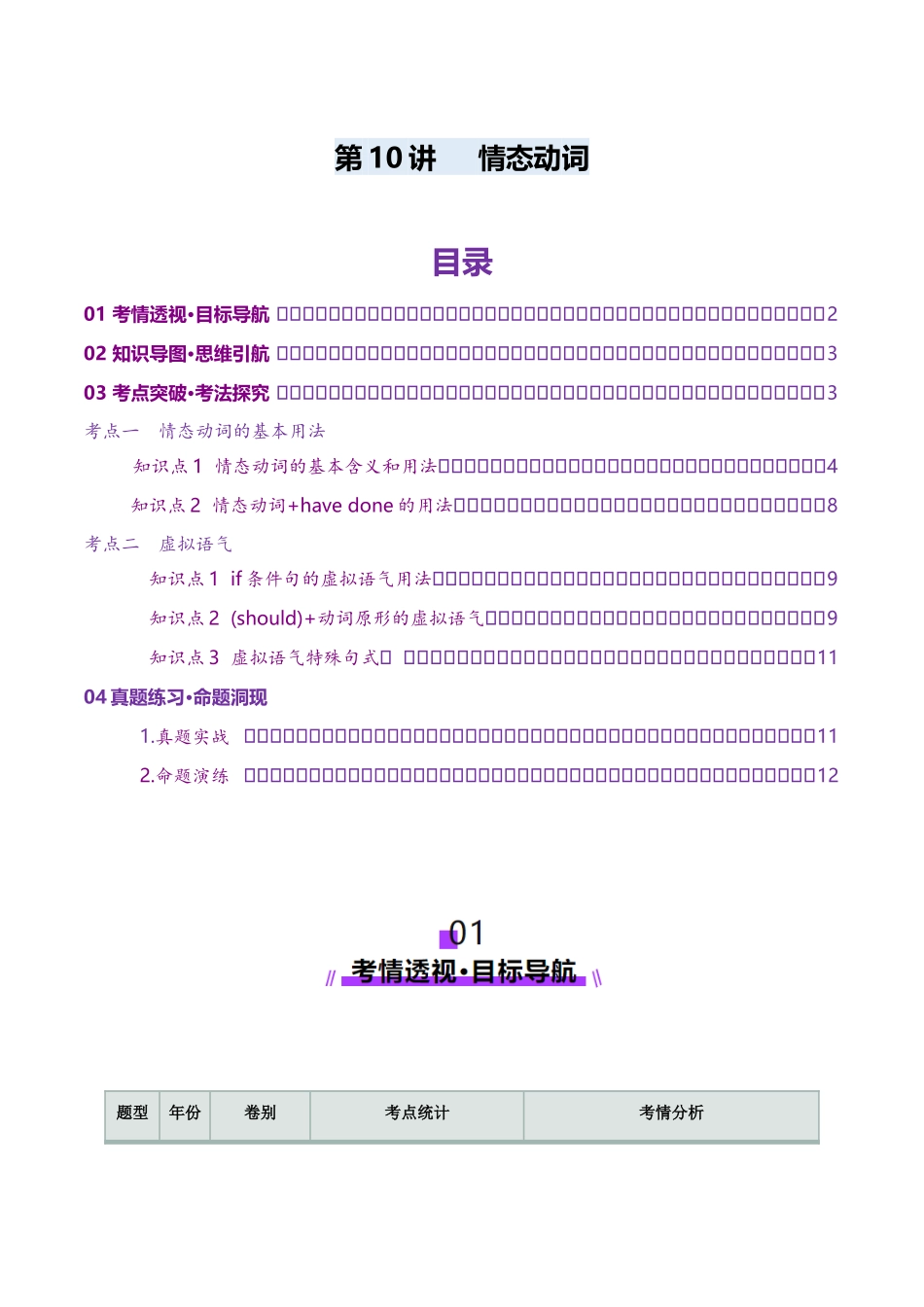 第10讲 情态动词（讲义）（教师版）.docx_第1页