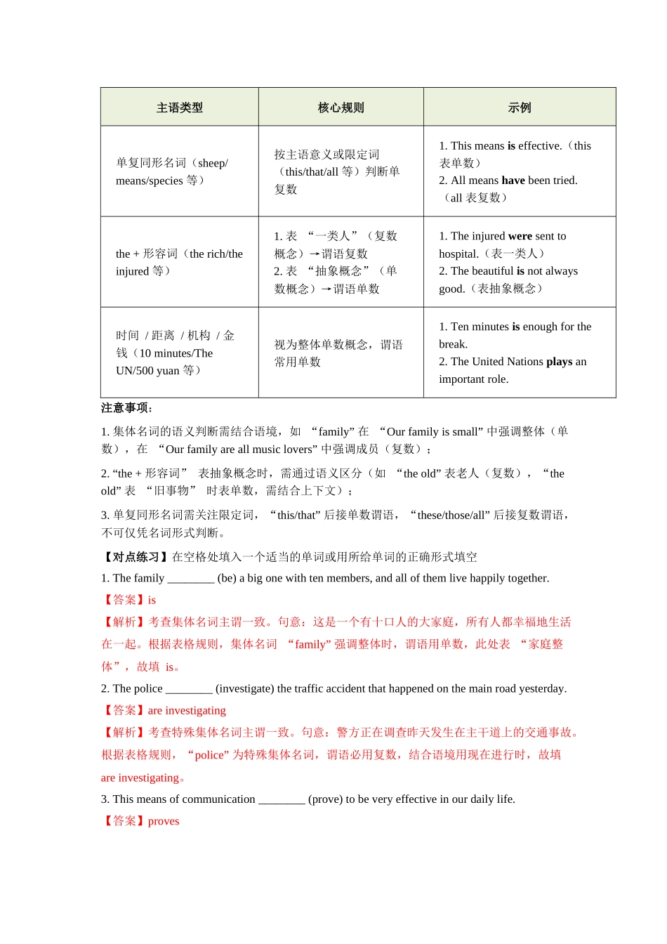 第13讲 主谓一致（教师版）.docx_第2页