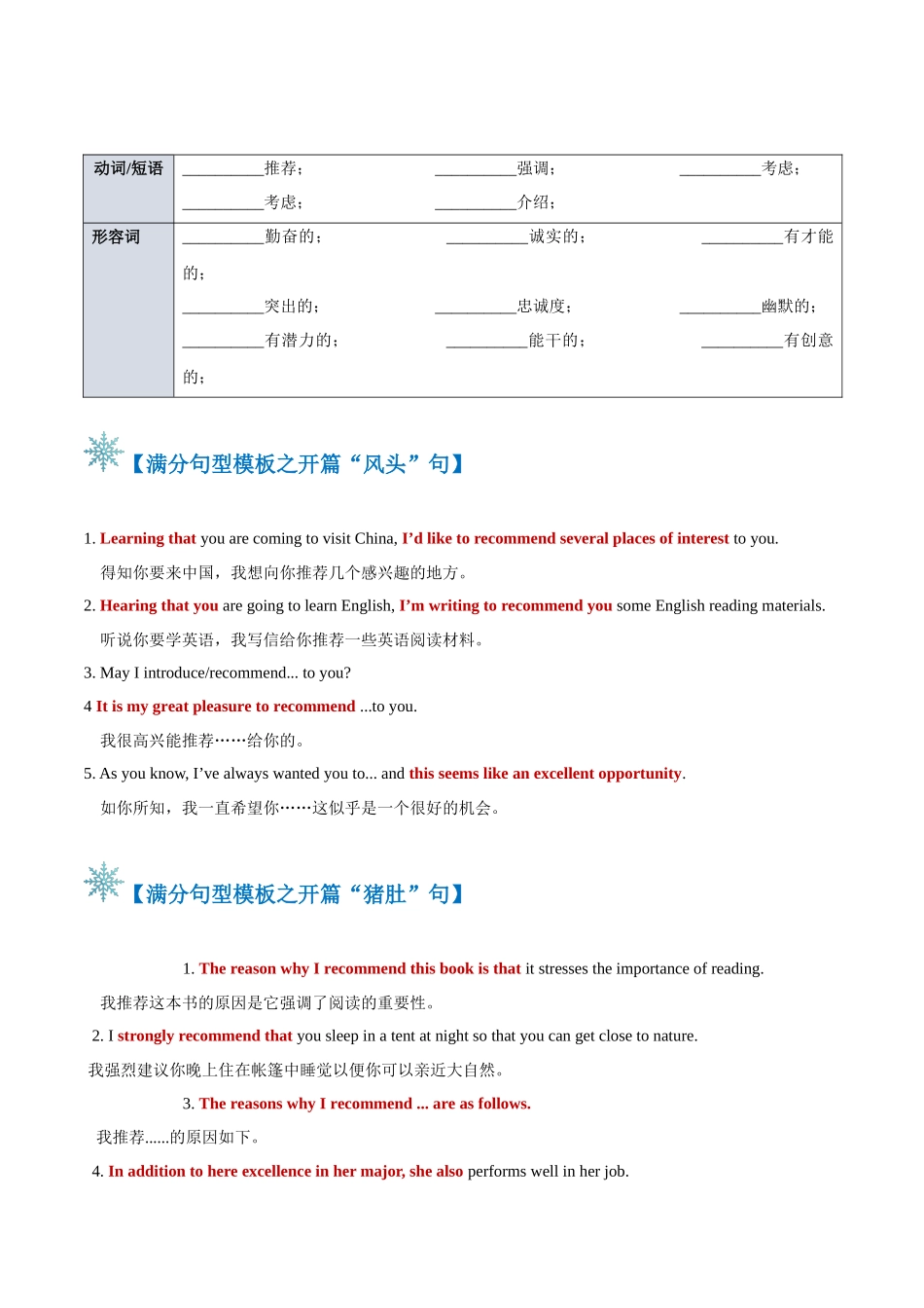 题型06  推荐信（答题模板与解题技巧）（原卷版）.docx_第2页