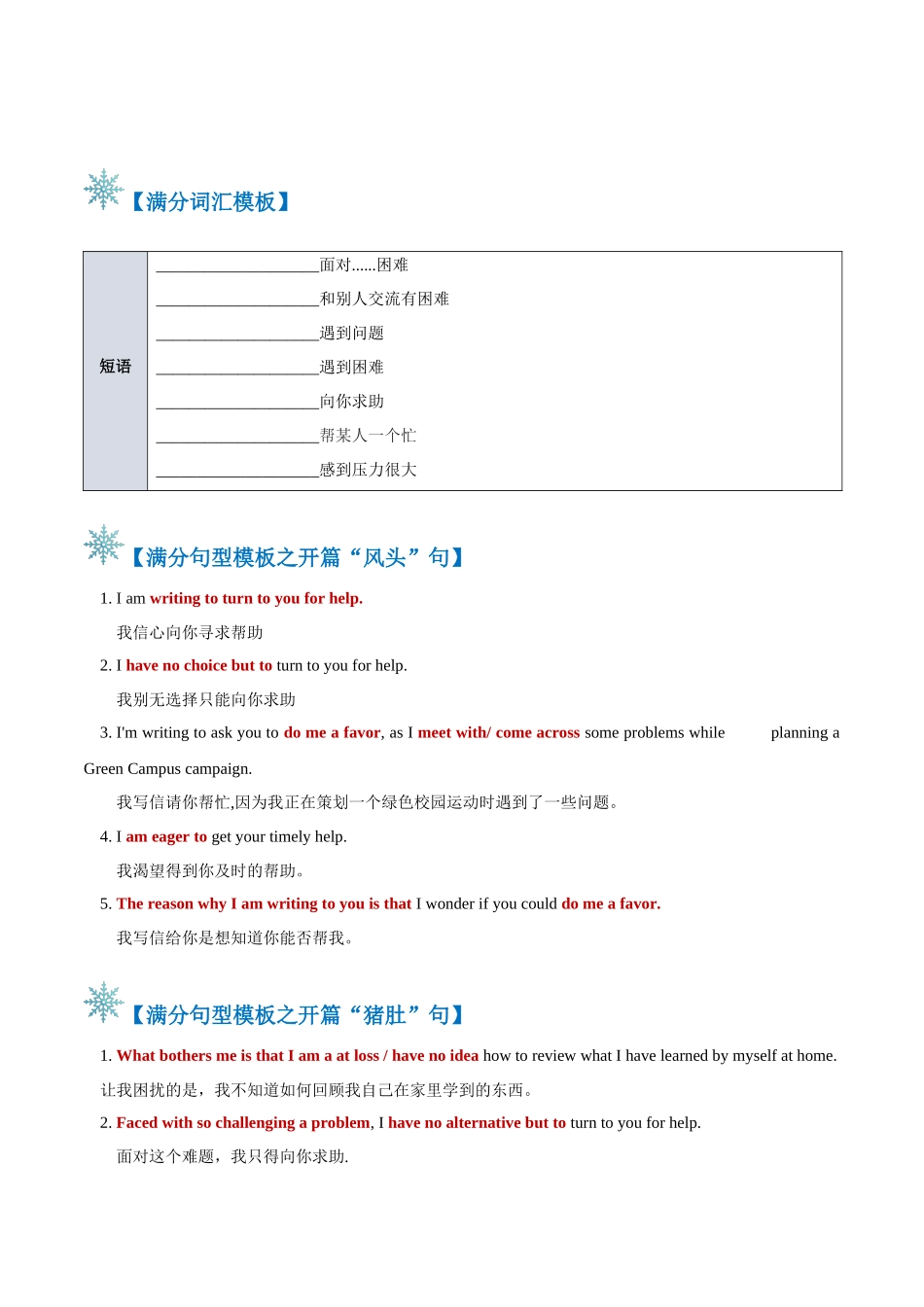 题型12 求助信（答题模板与解题技巧） （原卷版）.docx_第2页