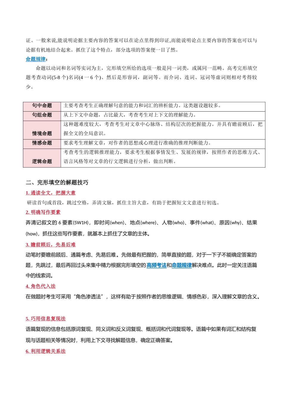 压轴题11 完形填空(议论文)(学生版).docx_第2页