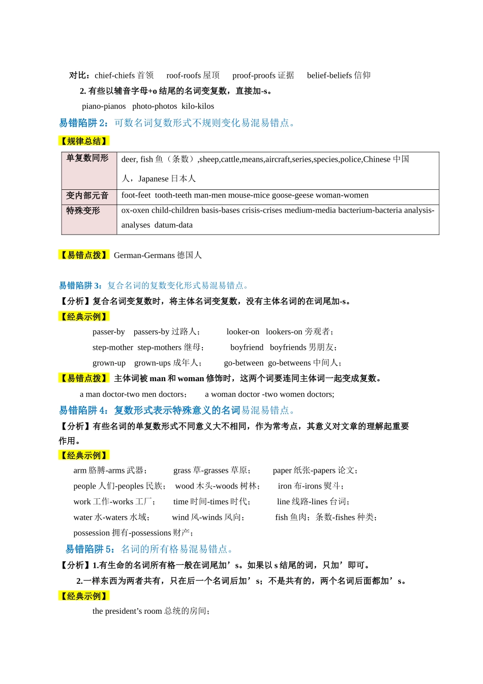 易错点02 名词（5大陷阱）-备战2024年高考英语考试易错题（解析版）.docx_第2页