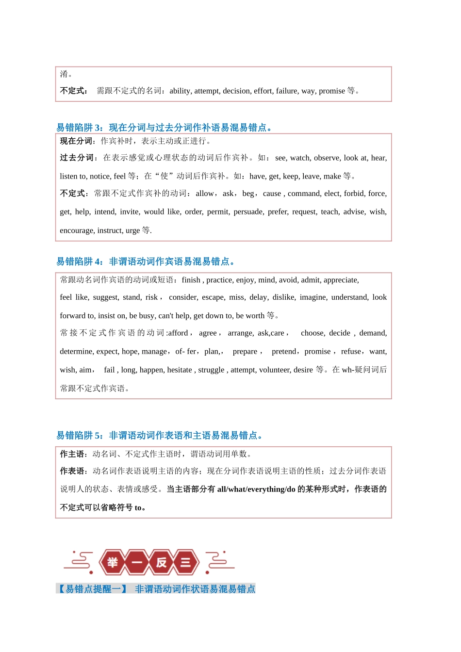 易错点08  非谓语动词（5大陷阱）-备战2024年高考英语考试易错题（原卷版）.docx_第2页