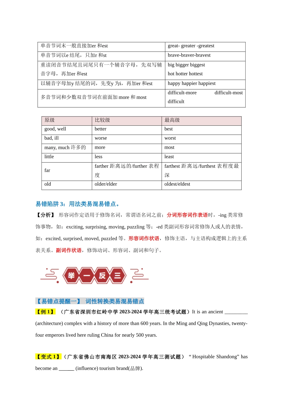 易错点22  语法填空：有提示词之形容词和副词（3大陷阱）-备战2024年高考英语考试易错题（原卷版）.docx_第2页