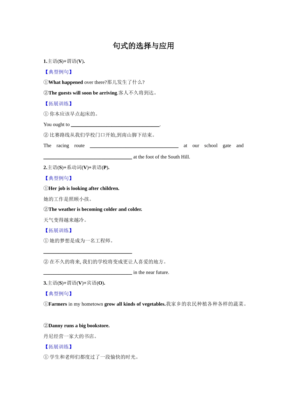 应用文技巧1：句式的选择与应用(原卷版).docx_第1页