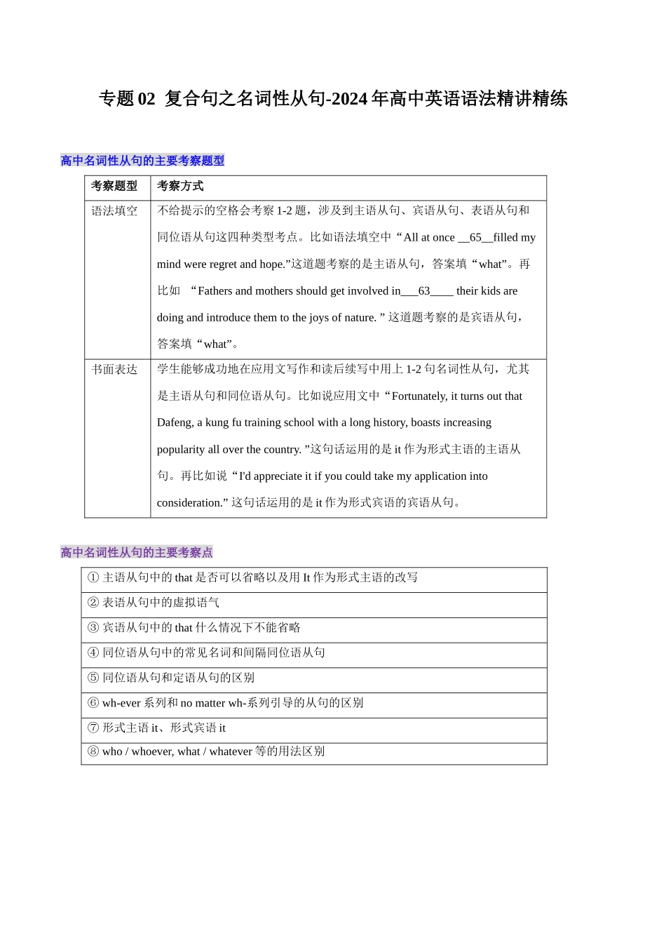 专题03  复合句之名词性从句 .docx_第1页