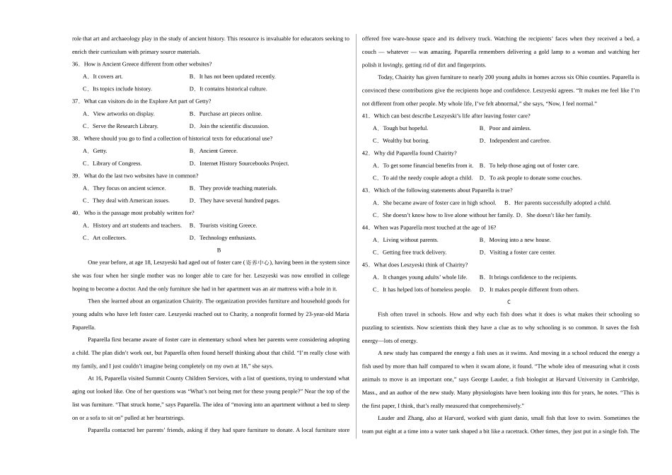 英语（天津卷 01）（考试版A3）.docx_第3页