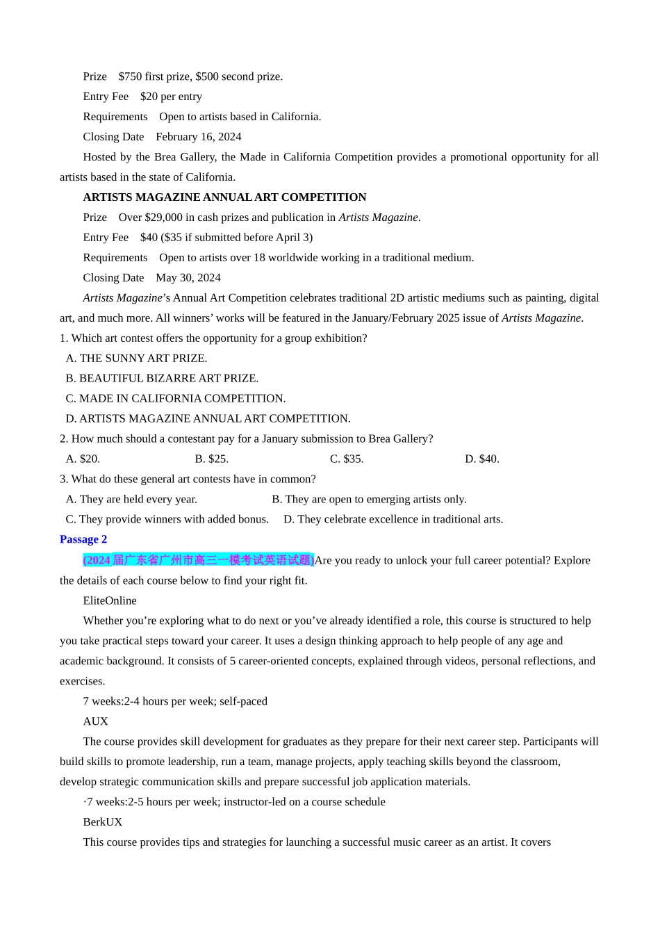 专题03 阅读理解应用文之广告类10篇+书影评6篇+启事4篇(模考好题20篇)(学生版).docx_第2页
