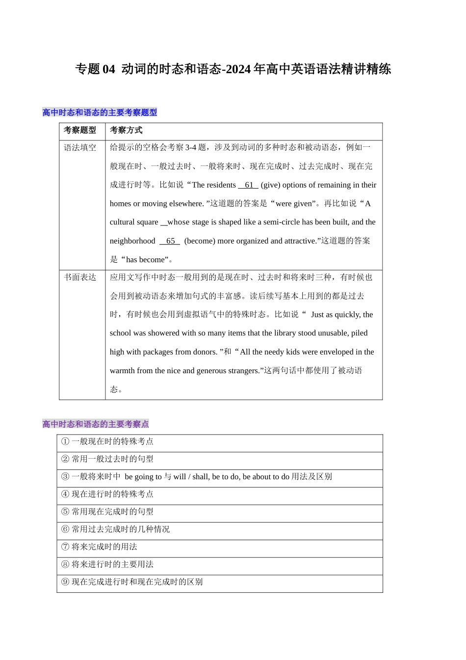 专题04  动词的时态和语态.docx_第1页