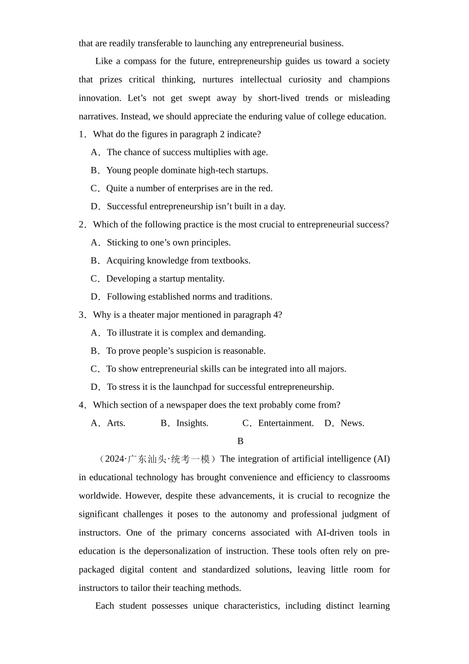 阅读理解CD篇说明文15篇（1）（精选2024年各地市模拟好题）.docx_第2页
