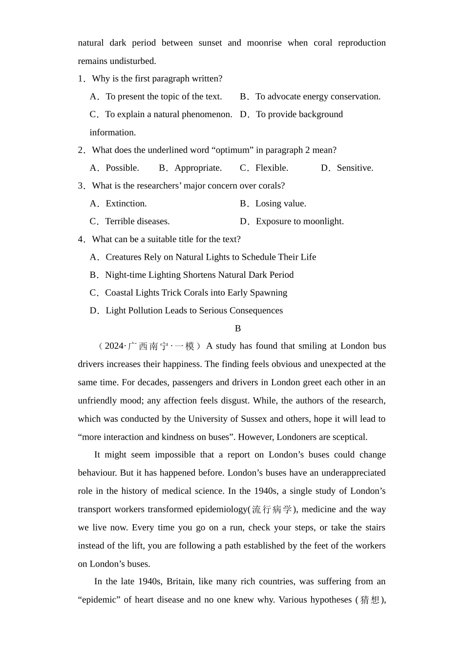 阅读理解之科普知识类语篇15篇（精选2024年各地市模拟好题）.docx_第2页