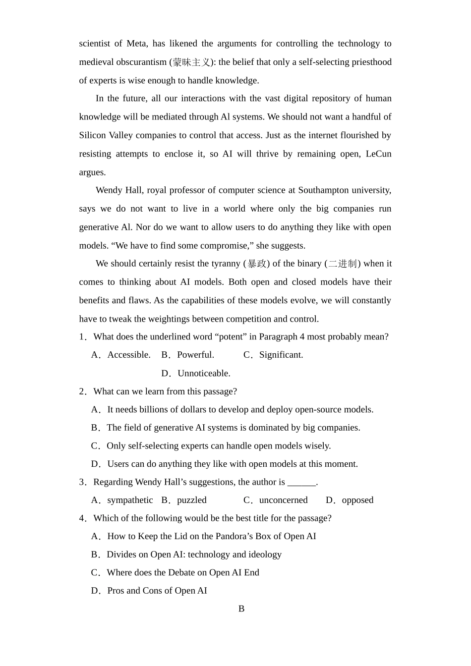 阅读理解之人工智能类语篇10篇(精选2024年各地市模拟好题).docx_第2页