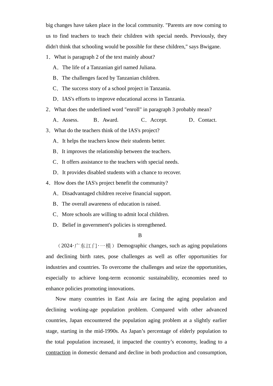 阅读理解之社会问题与现象类语篇15篇（精选2024年各地市模拟好题）.docx_第2页