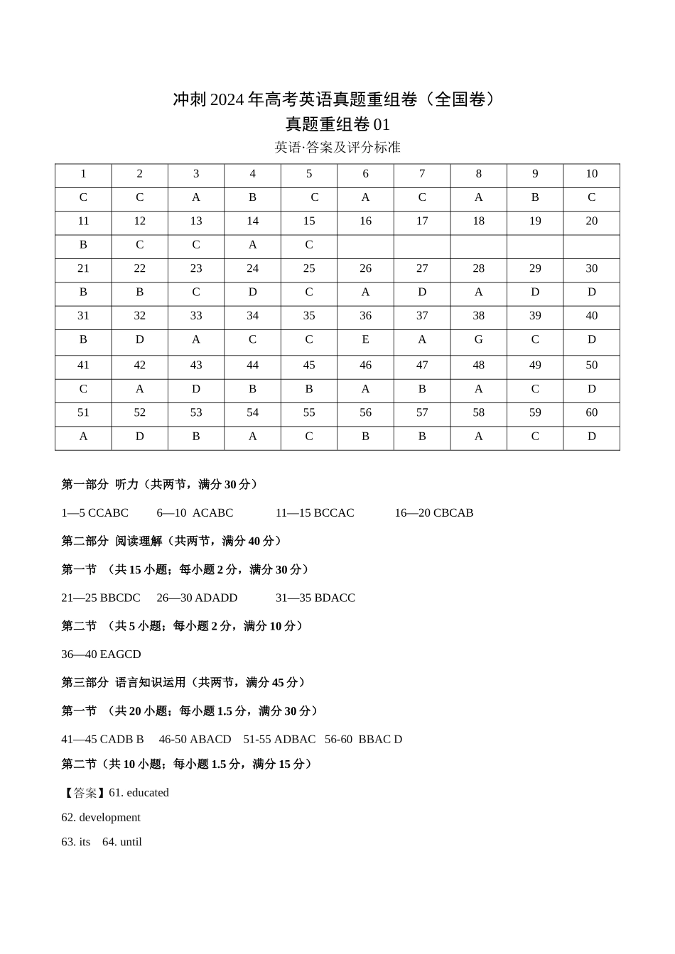 真题重组卷01（全国卷）（参考答案）.docx_第1页