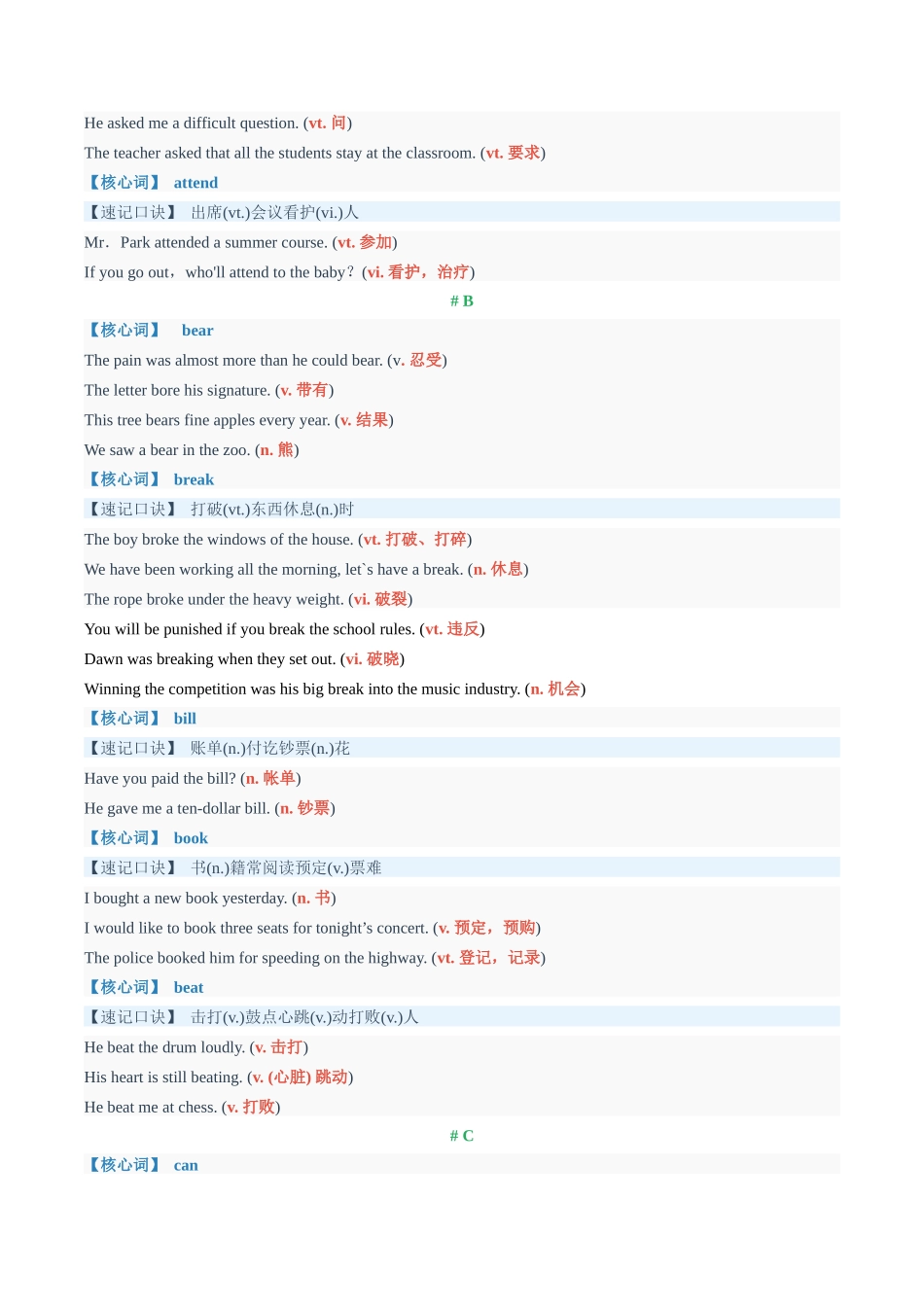 专题04 一词千面-高频多义词语境速记（培优讲义）（全国通用）.docx_第2页