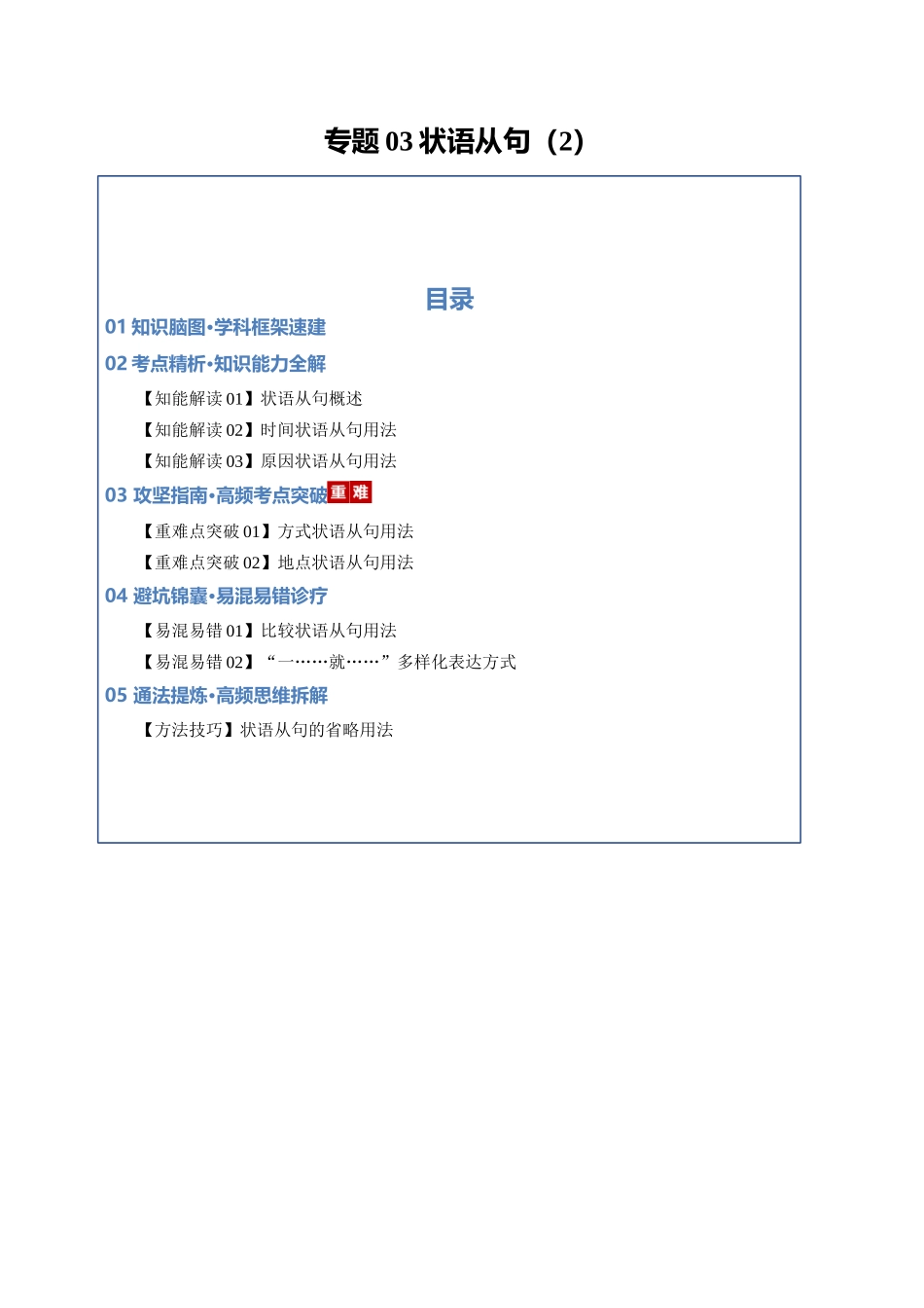专题04 状语从句2（知识清单）（教师版）.docx_第1页