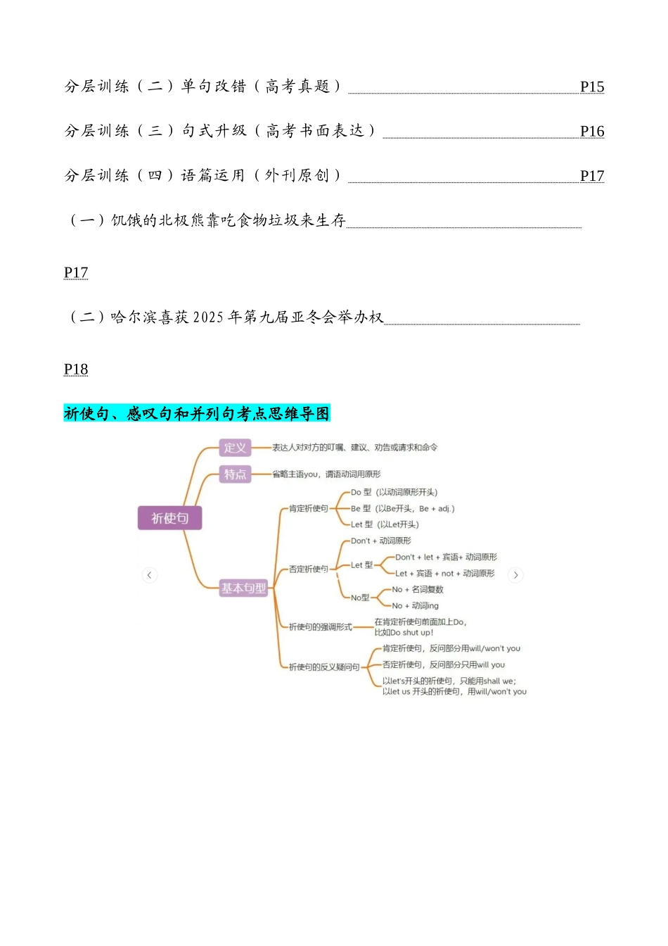 专题05 祈使句感叹句并列句13个考点（清单） -2024年高考英语一轮复习知识清单（全国通用）解析版.docx_第2页