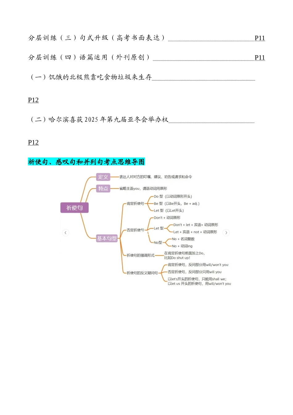专题05 祈使句感叹句并列句13个考点（清单） -2024年高考英语一轮复习知识清单（全国通用）原卷版.docx_第2页