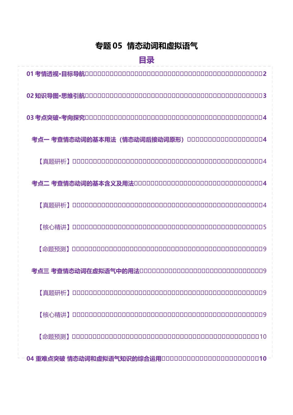 专题05 情态动词和虚拟语气（讲义）（学生版）.docx_第1页