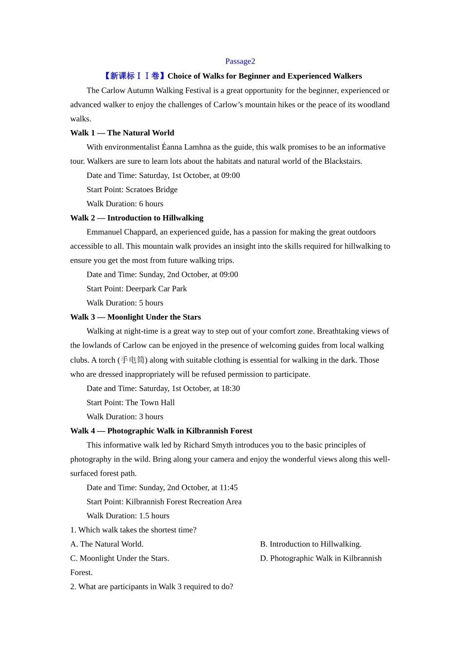 专题05 阅读理解应用文 (原卷版)（全国通用) .docx_第2页