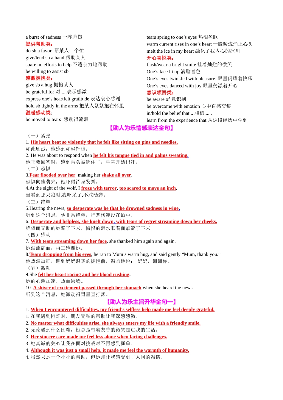 专题07 读后续写助人为乐类话题（讲义）教师版.docx_第2页