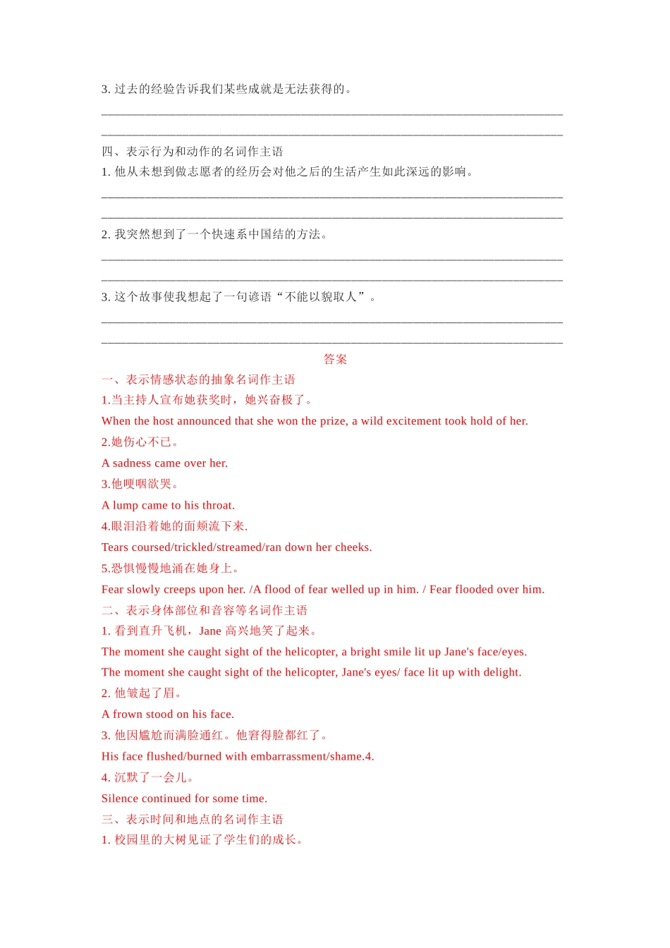 专题07 高级句式升级（无灵主语专项训练）-高考英语书面表达升级高级句式.docx_第2页