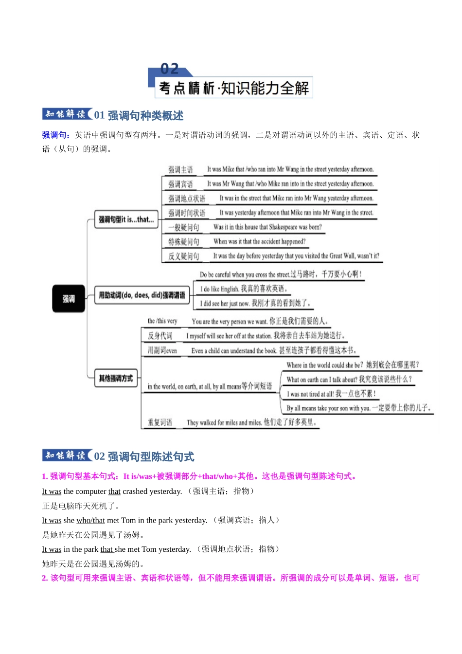 专题07 强调句型（知识清单）（教师版）.docx_第3页