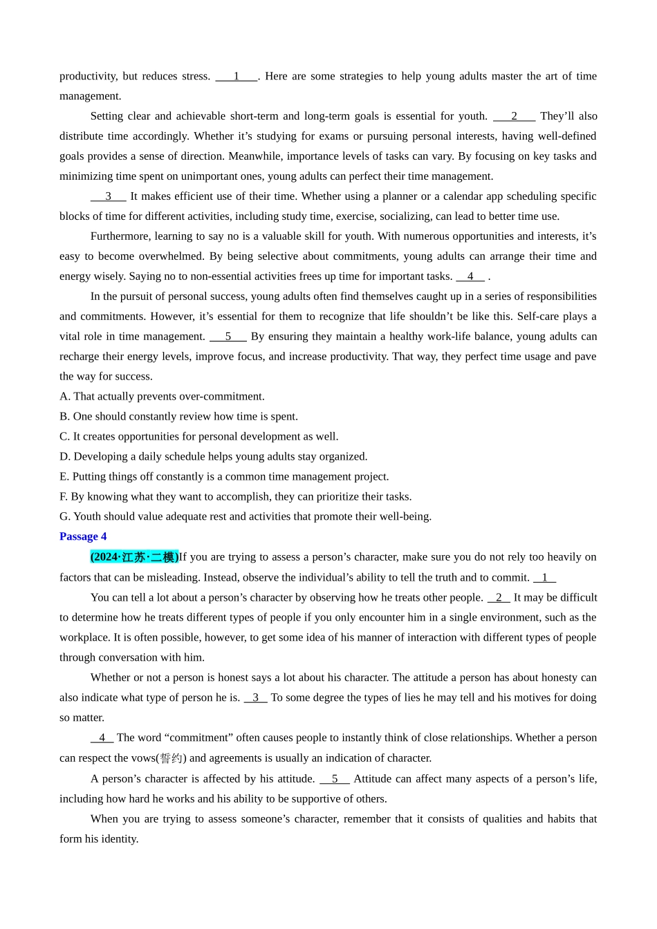 专题07 阅读理解七选五之方法策略10篇+环境保护6篇+文化4篇(模考好题20篇)(学生版).docx_第3页