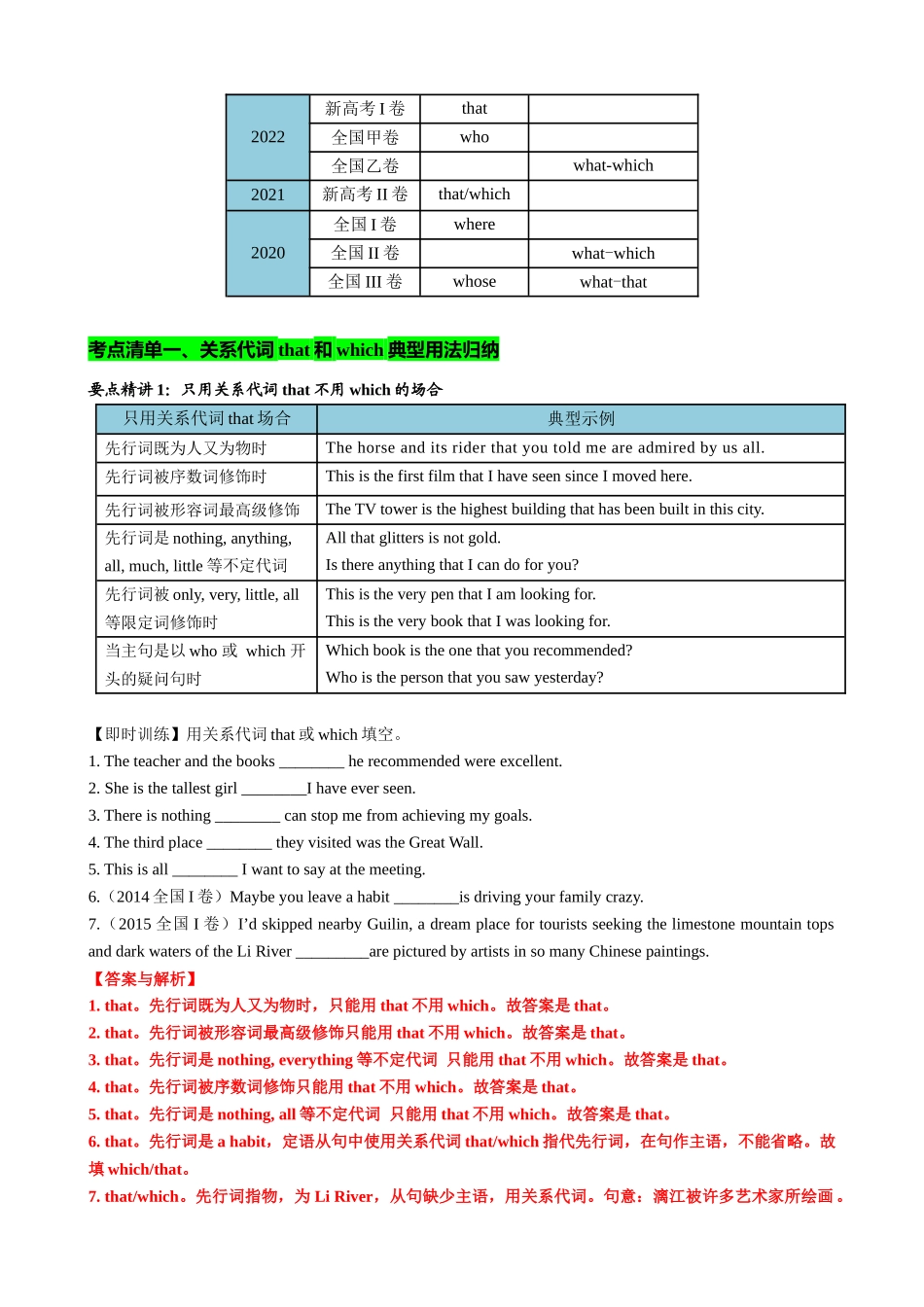 专题11 定语从句十大考点(讲案) 教师版.docx_第3页