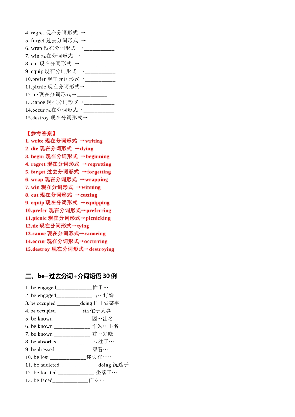 专题12 考前必做易错不规则动词+动词形容词变名词+高频短语+写作词块 背诵版.docx_第3页