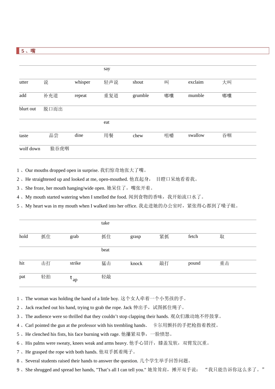 专题14 读后续写：动作描写（分类速记）（解析版）.docx_第3页