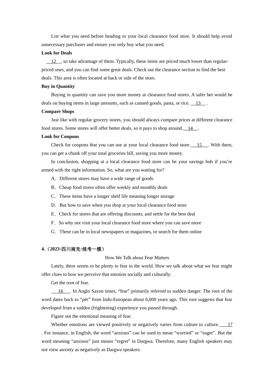 专题15  七选五专攻20篇（原卷版）.docx_第3页