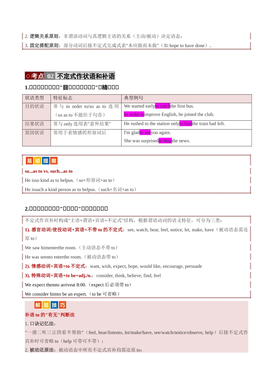 专题18 非谓语动词“三剑客” —— 不定式分词动名词决胜 (培优讲义)(全国通用)(学生版).docx_第3页