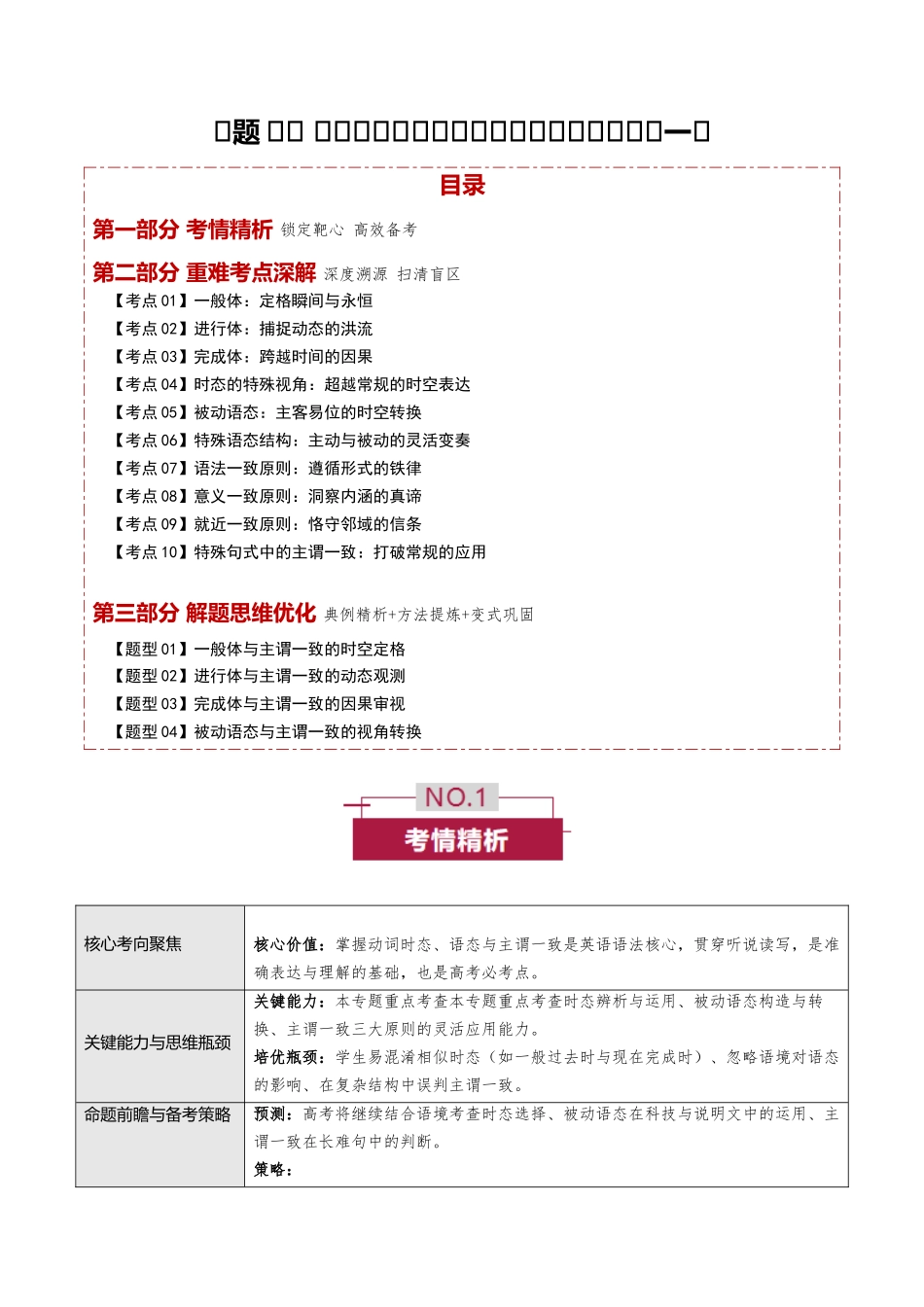 专题19 动词“时空”法则 —— 时态、语态与主谓一致 (培优讲义)(全国通用)(学生版).docx_第1页