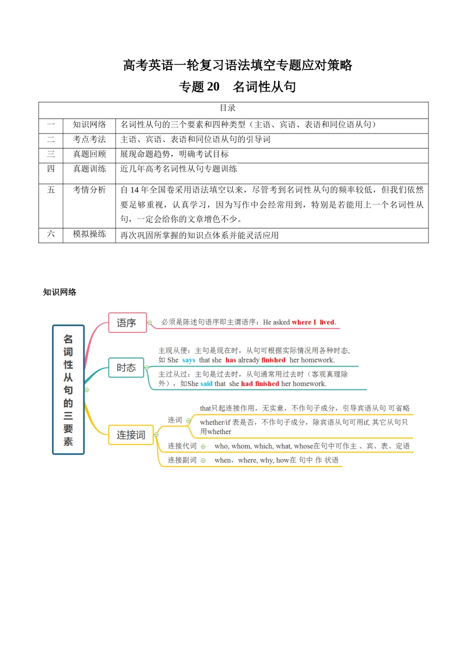 专题20   名词性从句   (解析版).docx_第1页