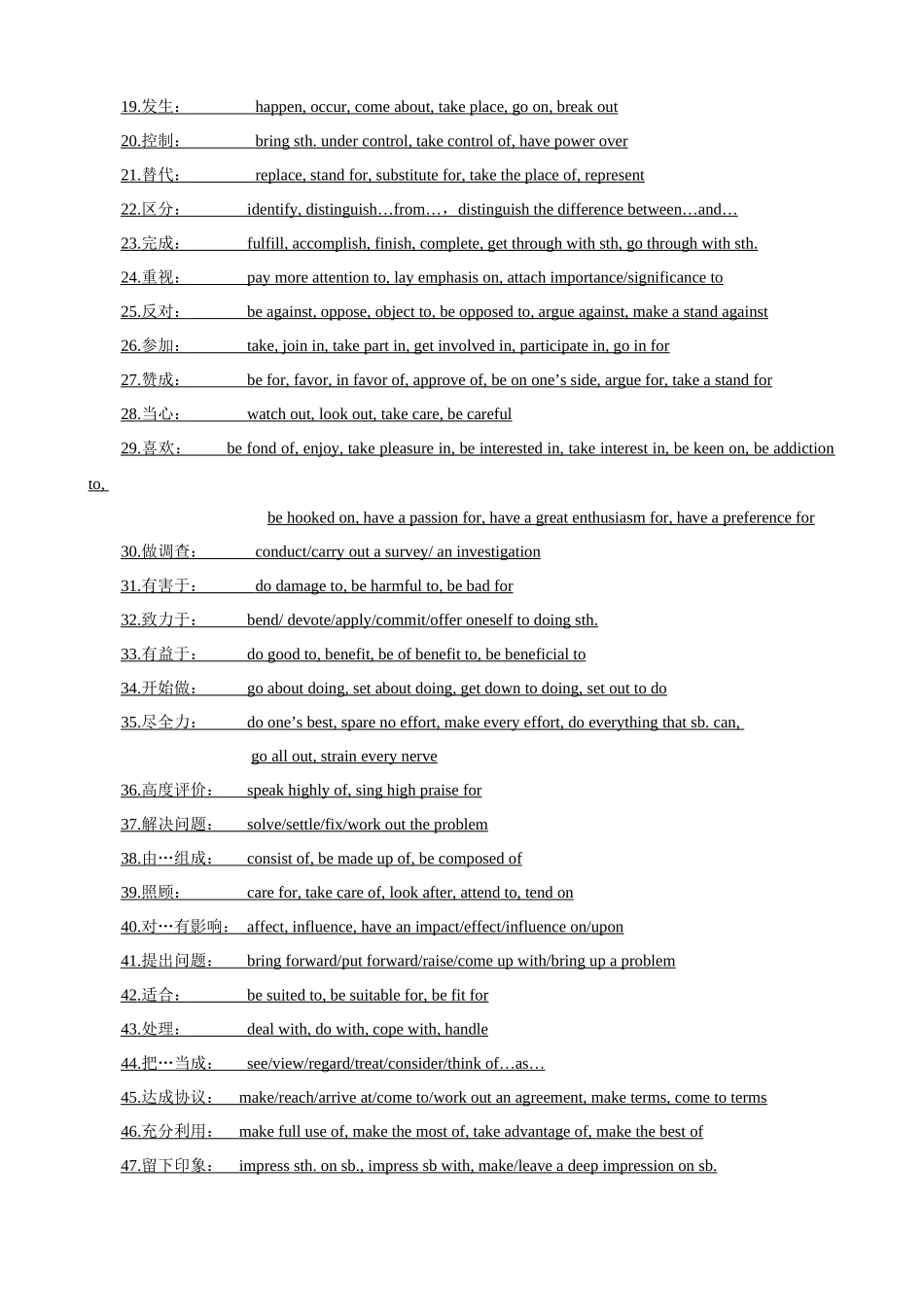 专题20  高中英语写作获取高分熟记同义替换词119组（讲义）- 2024年高考英语写作加油站.docx_第2页
